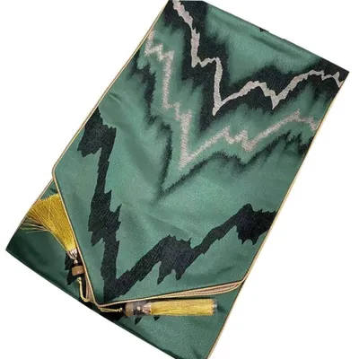 Productafbeelding van Vintage Jacquard Tafelloper in Groen