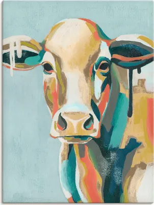 Produktbild von ARTland Leinwandbild Bunte Kühe I Größe: 45x60 cm