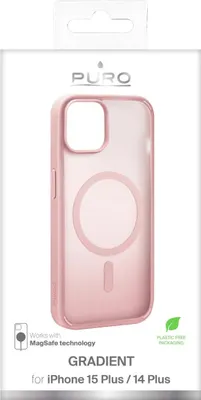 Zdjęcie produktu dla PURO PUIPC1561GRADIENTLGR, Pokrowiec, Apple, iPhone 15 Plus, 17 cm (6.7"), Różowy