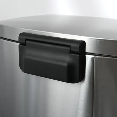 Immagine prodotto di Portarifiuti Spirella 30 litri in acciaio inox con chiusura ammortizzata e contenitore interno "Akira" Portarifiuti da cucina Softclose Portarifiuti argento opaco