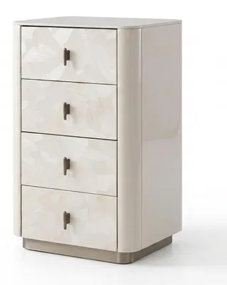 Obrázek produktu pro Moderní komoda, vysoká skříň, béžová barva, design, ložnice, zásuvky