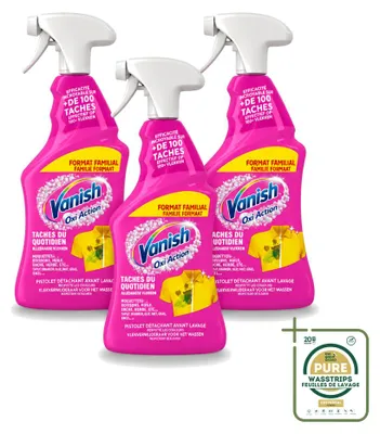 Produktbild von 3 x Vanish Oxi Action 4-in-1 Fleckentferner Spray 940 ml - Vorratspackung - 3 Stücke