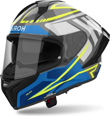 Produktbild von Integralhelm Crosshelm Schutzhelm Quad AIROH Matryx Rider Blau Gelb Größe M