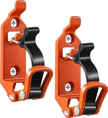Immagine prodotto di 2 supporti per pala - sistemi di fissaggio robusti per pale - accessori per l'organizzazione del garage - staffe di fissaggio a parete