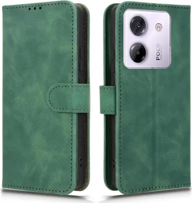 Produktbild von Xiaomi Poco M7 Pro 5G Hülle - Coverup Klapphülle - Grün