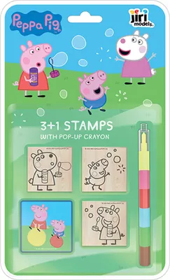 Obrázok produktu pre Pečiatky 3+1 s voskovkou Prasiatko Peppa