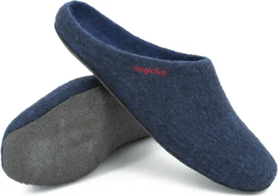 Produktbild von Magicfelt Filzhausschuh JU 720 für Damen & Herren - aus 100% Merino-Wolle Midnight ,37