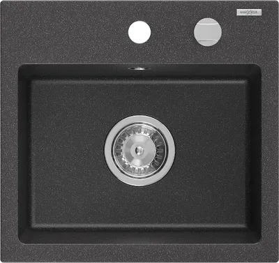 Produktbild von Mexen Milo 1-Becken-Granit-Spüle 435 x 410 mm, Schwarz gesprenkelt - 6505441000-76