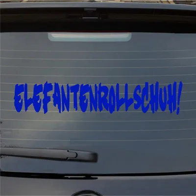 Produktbild von Heckscheibenaufkleber Elefantenrollschuh 40x8 cm Dunkelblau Auto Aufkleber Sticker