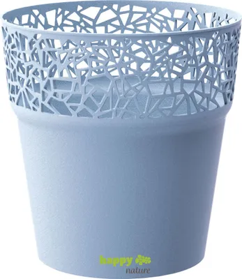 Produktbild von Kunststoff Blumentopf Ibo hellgrau Ø 17,5 cm Höhe 18 cm