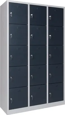Produktbild von Schließfachschrank grau/anthrazit 15-türig