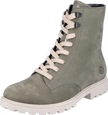 Produktbild von Remonte Schnürstiefel - Olive Veloursleder Größe: 40 Normal