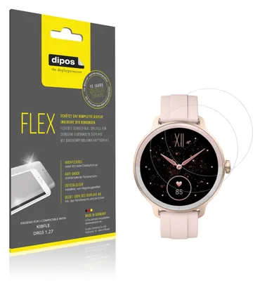 Produktbild von 2x Schutzfolie für KIBFLE DR03 1.27 Folie, 100% Displayabdeckung, dipos Flex