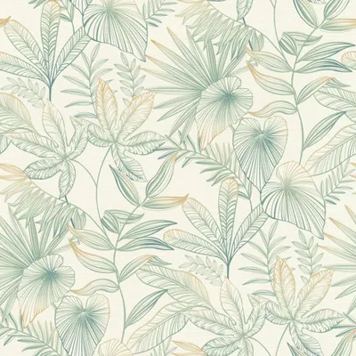 Zdjęcie produktu dla Tapeta flizelinowa 580914 Botaniczna dżungla 53 x 1005 cm Rasch Country Charme Green