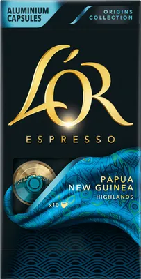 Produktbild von L'Or Pure Origins Espresso Papua New Guinea | 10 Nespresso® komp. Kapseln