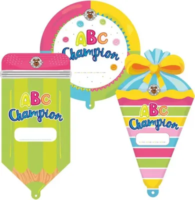 Produktbild von trendhaus ABC CHAMPIONS Folienballons, sortiert (1 Stück) Sonstige