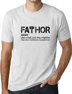 Produktbild von Herren Grafik T-Shirt Fa-thor wie Papa nur viel mächtiger – Fa-Thor Like Dad Just Way Mightier – Öko-Verantwortlich Vintage Jahrgang Kurzarm Lustige