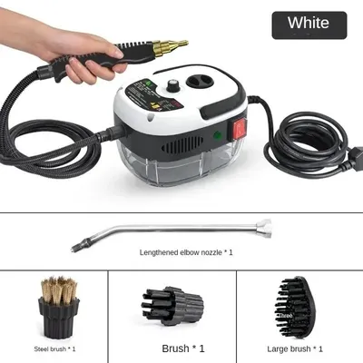 Obrázek produktu pro Parní čistič - zařízení s nádržkou - 2500 W - objem přes 901 ml - vysokotlaká pára - přenosný - zástrčka 220-V pro EU - bílá barva