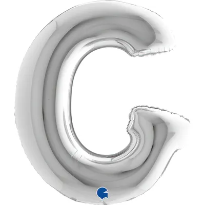 Produktbild von Riesenbuchstabe Folienballon 40"/102cm | Silber #G