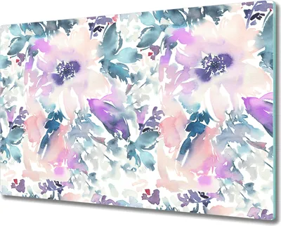 Produktbild von Glas Schneidebrett Herdabdeckplatten Schneideplatten - 80x52 cm - Garten Blumen