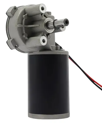 Image de Moteur à engrenages DC - D63R-1260-220R - 12 V courant continu - 60 W - 220 tr/min - Prise européenne 220–240 V - Noir/Argent