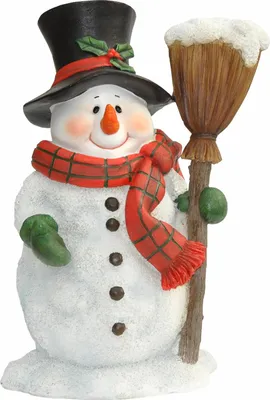 Produktbild von Dekofigur Gartenfigur Schneemann mit Besen