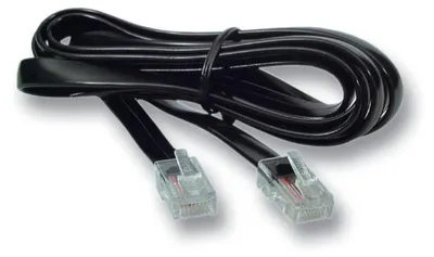 Produktbild von EFB Modularkabel schwarz, RJ12 (6/6) - RJ45 (8/8), Belegung s. Text, 6,0 m K2406SW.6