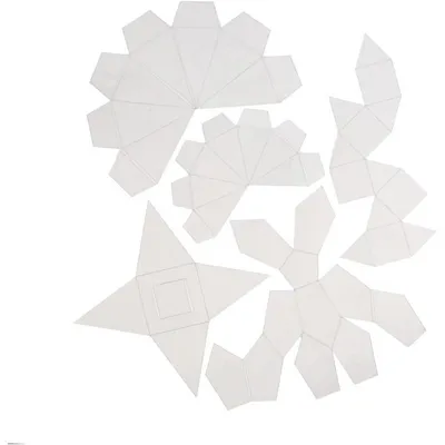 Immagine prodotto di Stampi pieghevoli, H 6+13 cm, Spessore: 0,5 mm, Trasparente, Forme geometriche, 5 pezzi.