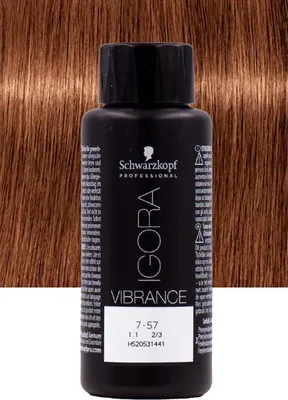 Produktbild von Schwarzkopf Igora Vibrance 7-57 Mittelgoldenes Kupferblond 60 ml