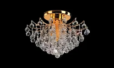 Obrázek produktu pro Zlatý dekorativní lustr Stropní lustr Světlo křišťálová lampa lampa