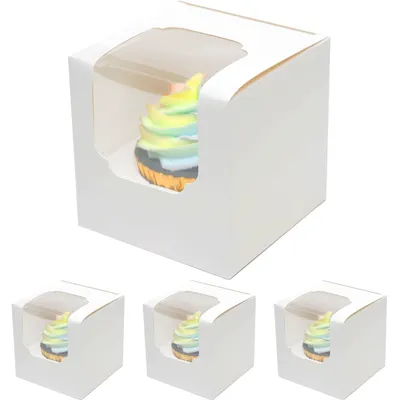 Cupcake-Dosen, weiß, 15 Stück, 8,9 x 8,9 x 8,9 cm