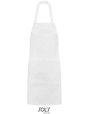 Immagine prodotto di SOLs 03569 | Grembiule pettorina, Gamma Grembiule Unisex, 90 x 75 cm - Colore: Bianco - Dimensioni: 90 x 75 cm
