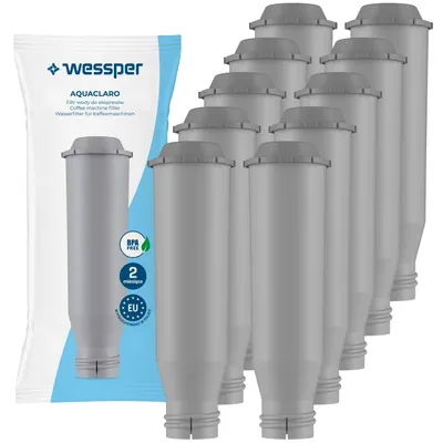 Produktbild von Wessper 10 Stück Wasserfilter für Krups F088 / NIRF700 – Kompatibel mit Krups, Bosch, Siemens, AEG