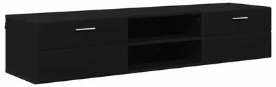 Produktbild von “2026 Modern“ Schwarz Holzschrank Wandmontiert Schwarz 150 x 39 x 30 cm Holzwerkstoff - Designermöbel 40812 - Wohnwände