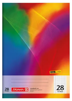 Produktbild von BRUNNEN Schulheft Lin 28 104492802 DIN A4 16Blatt kariert