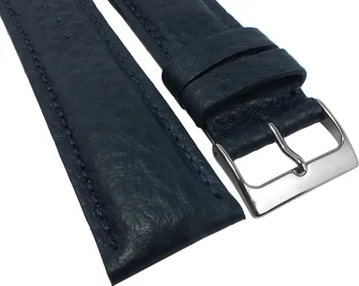 Produktbild von Herzog Cronografo Uhrenarmband blau > Kalbleder gepolstert genarbt, Stegbreite:22mm, Schließe:Roséfarben