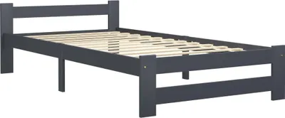 Obrázok produktu pre vidaXL Posteľ z masívu Tmavo šedá borovica 100x200 cm