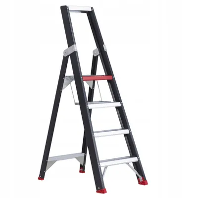 Zdjęcie produktu dla Drabina aluminiowa domowa drabiny 4 stopnie 95 cm
