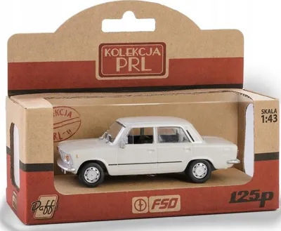Produktbild von Fiat 125P Modellauto Popelgrau - Klassisches PRL-Sammlerstück