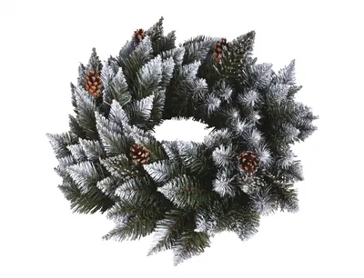 Obrázok produktu pre Nohel Garden vianočný veniec s bielymi koncami umelý d40cm