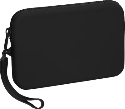 Produktbild von kwmobile Handytasche aus weichem Silikon - Handy Tasche 18 x 12 x 2,5 cm - Handy Hülle mit Reißverschluss Schwarz - Kosmetiktasche Schutzhülle