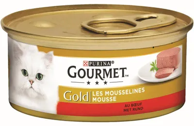 Image de Mousse au bœuf 85 g - Nourriture pour chat Gourmet