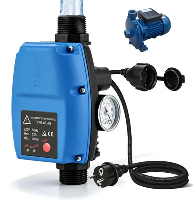 Pumpensteuerung Druckschalter mit Manometer, 10 bar, für Gartenpumpe