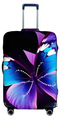 Produktbild von Gepäckabdeckung, waschbar, dehnbar, kratzfest, Reisegepäckhülle, elastisch, passend für 45,7 - 81,3 cm, Schwarz, Größe M, Schwarz, M