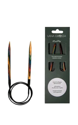 Produktbild von Lana Grossa Rundstricknadel Design-Holz 40-2.5 | Multicolor