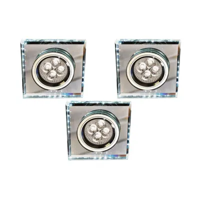 Zdjęcie produktu dla Zestaw trzech opraw wpuszczanych oczek z paskiem LED SS-22 CH/TR+WH 99-54746 Candellux