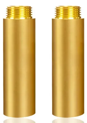 Productafbeelding van 2 stuks kraanverlengingen messing 3/4 inch x 100 mm voor drinkwater en verwarmingsinstallatie