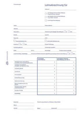 Obrázek produktu pro Avery Zweckform Lohnabrechnung 506 DIN A4 50Blatt - A4