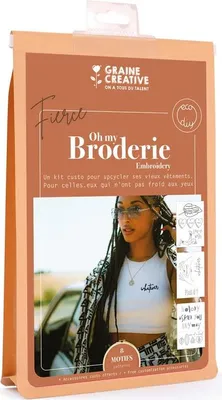 Image de Graine Creative Broderie upcycling kit Be fierce - 1 pièce