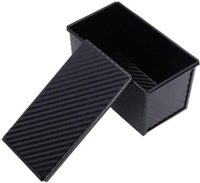 Obrázek produktu pro Forma na toast z uhlíkové oceli – černá – nepřilnavé formy na toast – pro domácnost – 21,5 x 12 x 11,2 cm